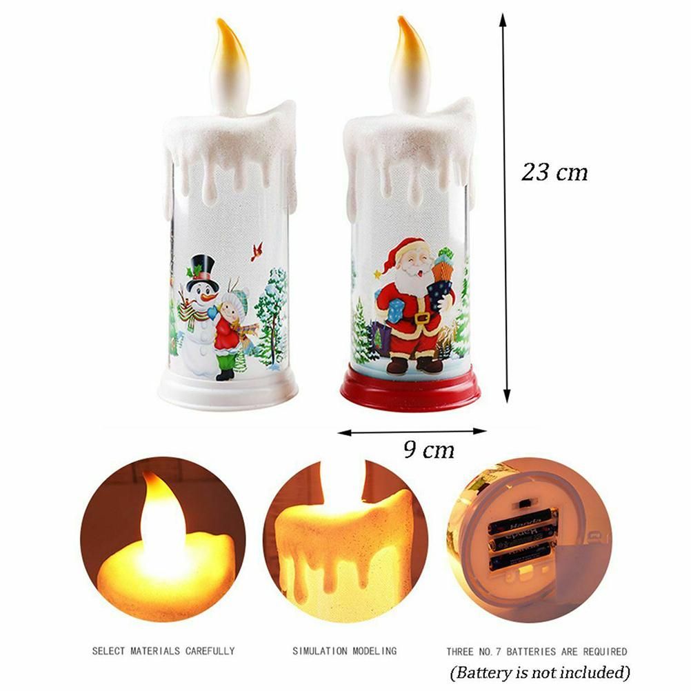 Christmas LED Candle Light Bright Flickering Bulb Battery Operated Realistic Flames Fake Candle