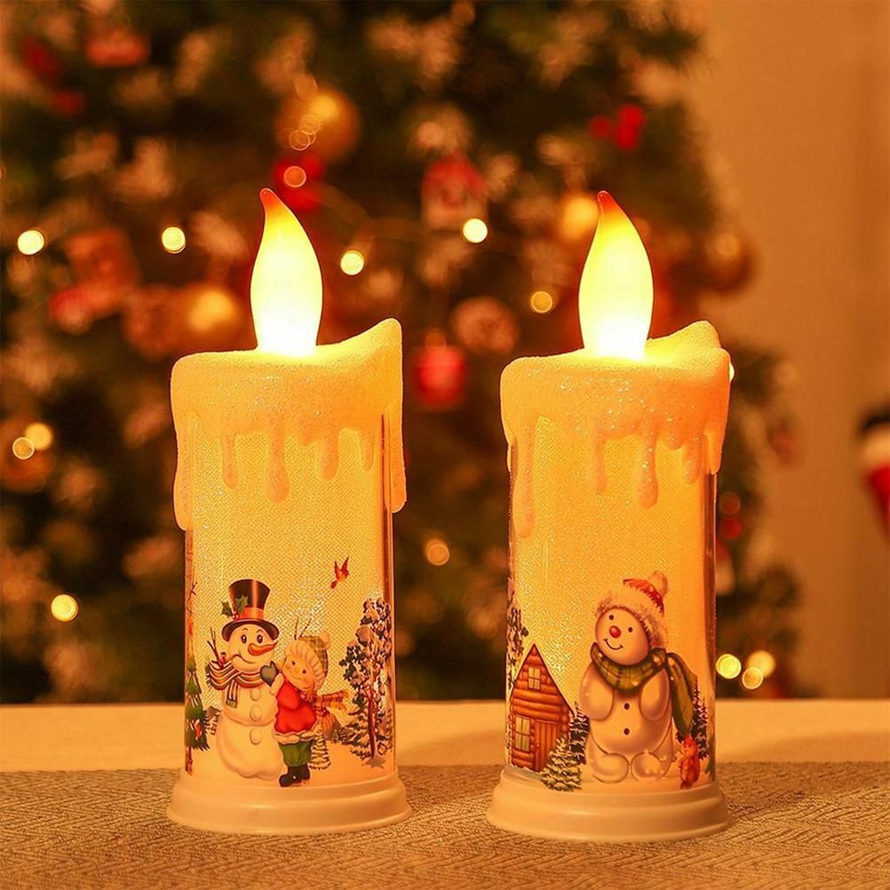 Christmas LED Candle Light Bright Flickering Bulb Battery Operated Realistic Flames Fake Candle