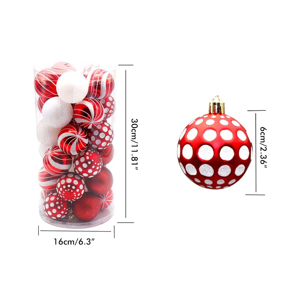 6cm Christmas Ball Ornaments 30 Pieces Of Shatter Proof Christmas Tree Ornaments for 2021 Xmas Holidays Weddings Party