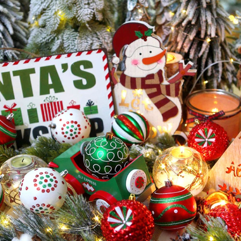 6cm Christmas Ball Ornaments 30 Pieces Of Shatter Proof Christmas Tree Ornaments for 2021 Xmas Holidays Weddings Party