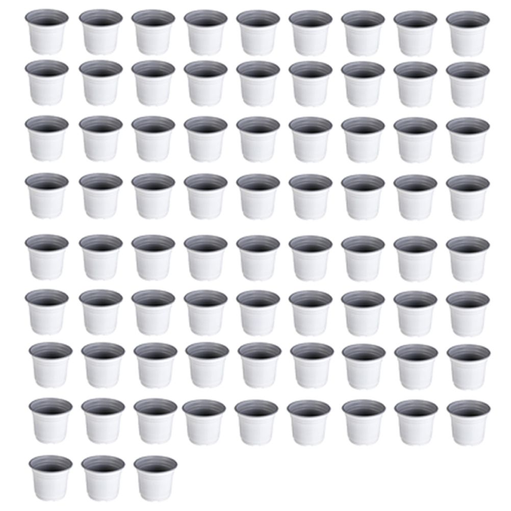 75 Pcs Plastic Plant Flower Pot Nursery Transplanting Pot Seeds Container Garden Decoration
