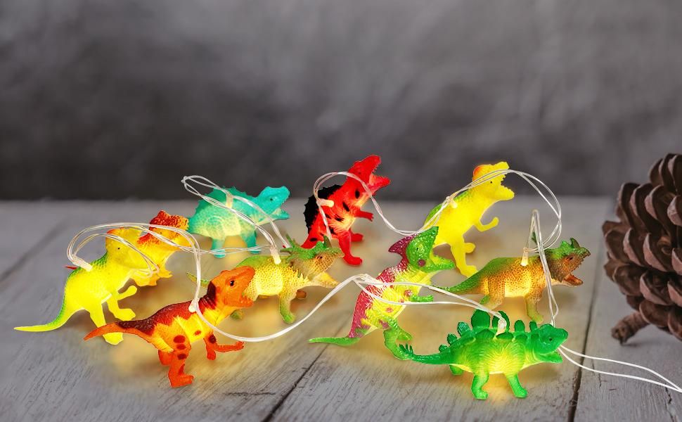 2 Meter 10 LED Fairy Lights Dinosaur String Light Decorative Lamp Party Fun Night Light Children's Room Decoration