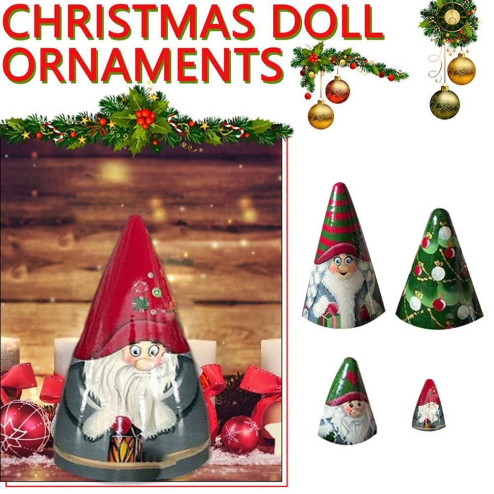 5 Pieces of Christmas Matryoshka Christmas Dwarf Collection Dolls Stacking Dolls Ornaments Christmas Decorations