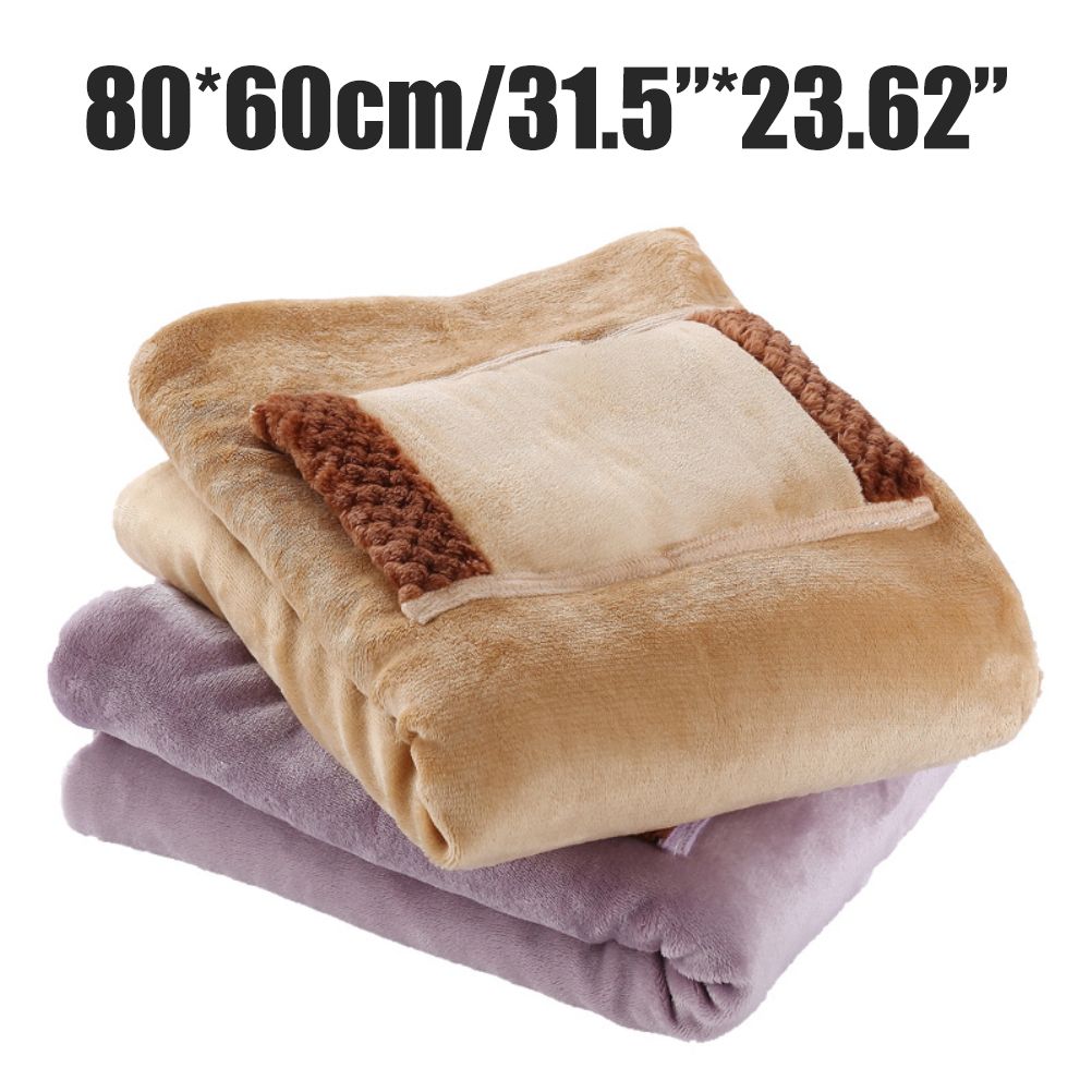 5V USB Heated Blanket Electric Throw Blanket Warm Hand Knee Heating Blanket Flannel Heated Blanket for Office Lunch Break