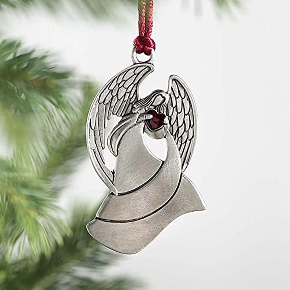 Pewter Christmas Tree Metal Pendant DIY Craft Hanging Decoration for Xmas Tree Home Party