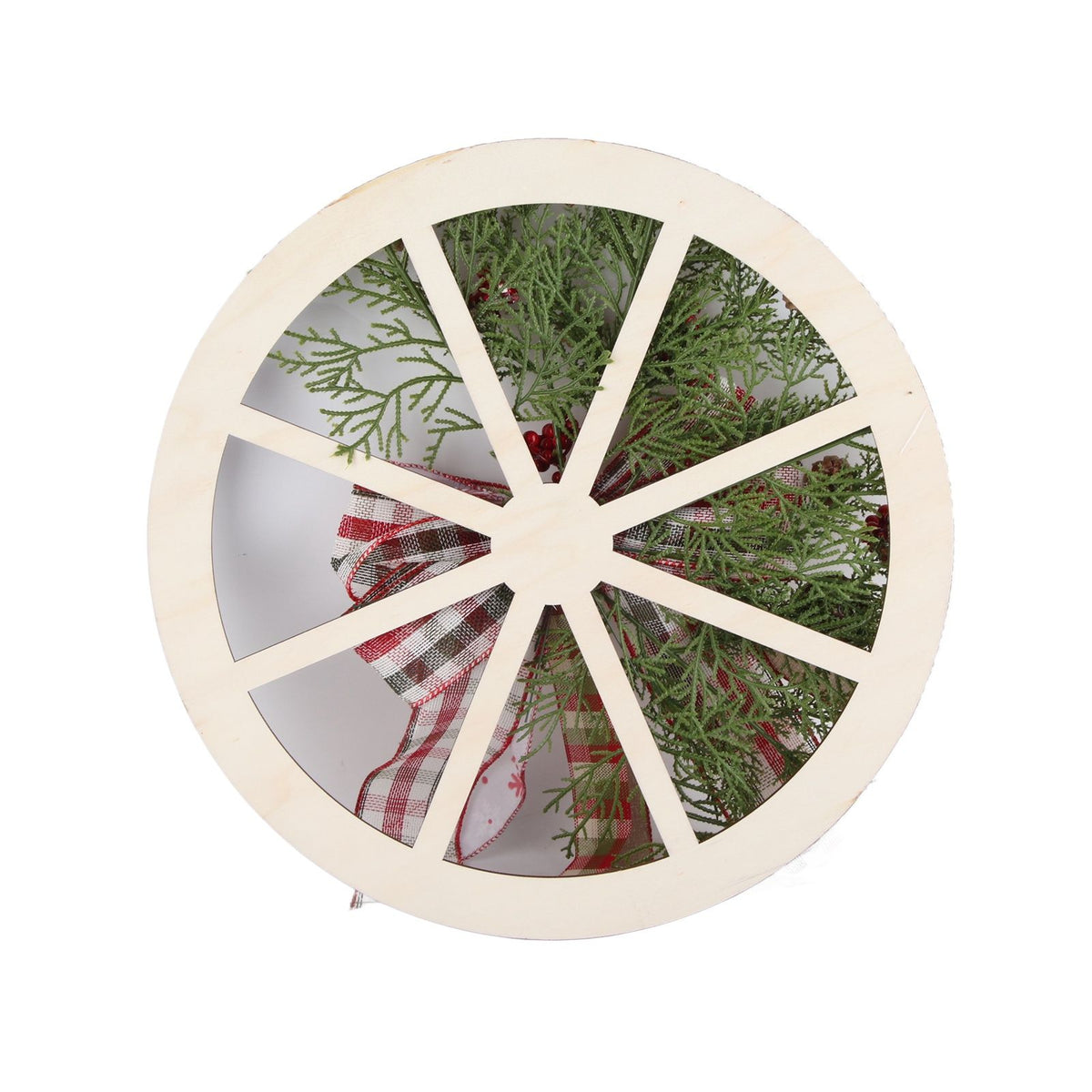 Red Truck Wheel Christmas Bowknot Wreath Fall Wreath for Front Door Wooden Hanging Ornament Wreath for Indoor Outdoor
