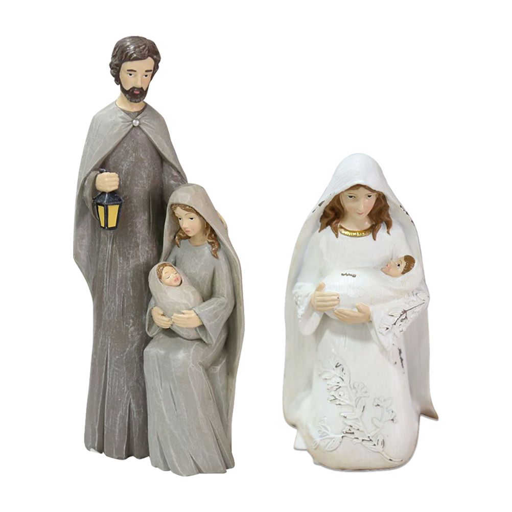 Christmas Nativity Figures Ornaments Resin Craft Traditional Nativity Scene Figures Resin Figures Statue Christ Birth of Jesus Ornaments