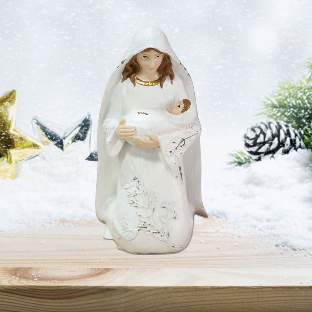 Christmas Nativity Figures Ornaments Resin Craft Traditional Nativity Scene Figures Resin Figures Statue Christ Birth of Jesus Ornaments
