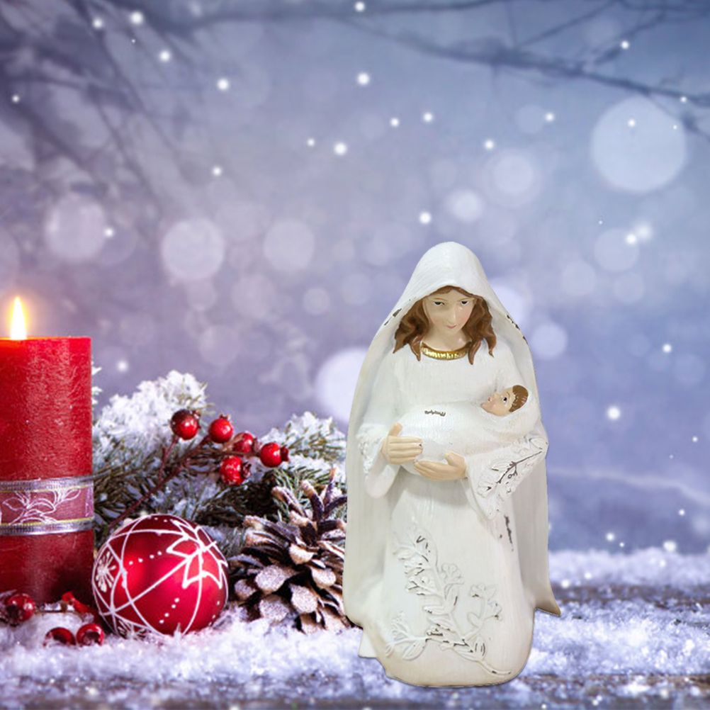 Christmas Nativity Figures Ornaments Resin Craft Traditional Nativity Scene Figures Resin Figures Statue Christ Birth of Jesus Ornaments