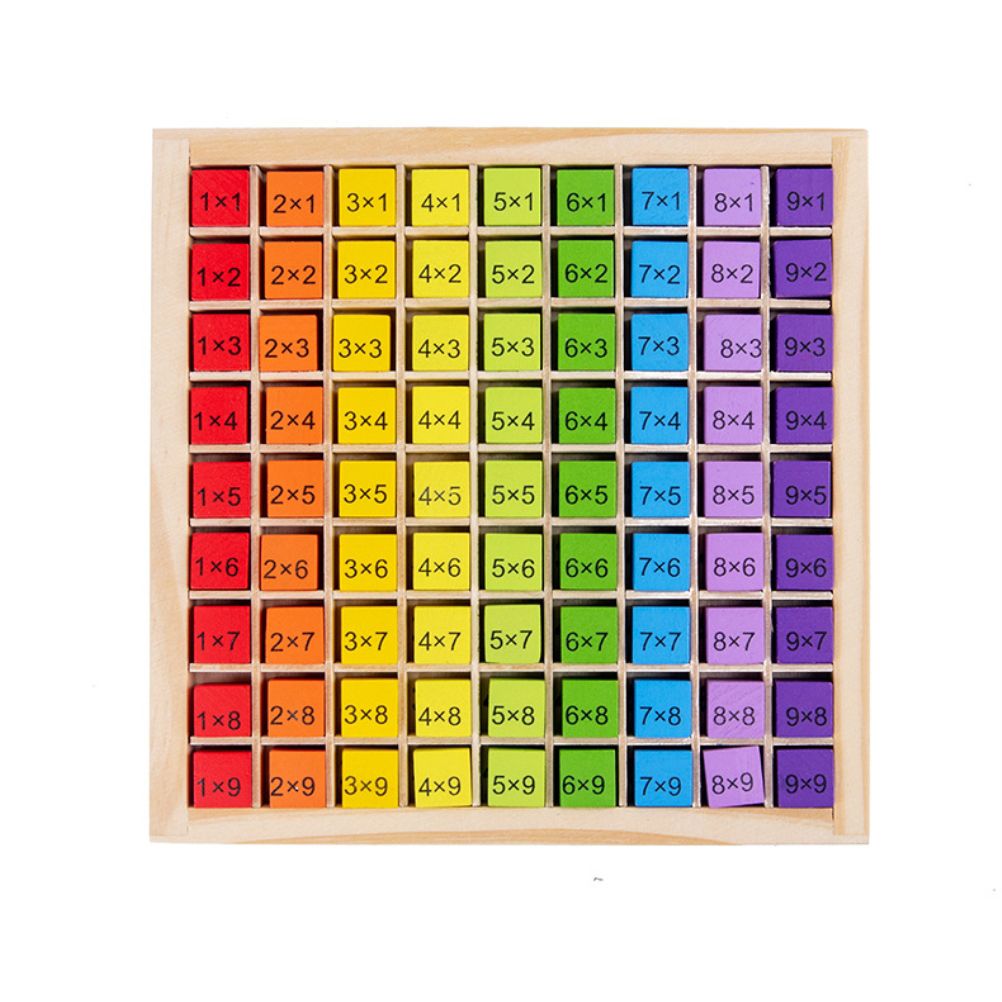 Educational Wooden Toys for Kids Children Baby 99 Multiplication Table Math Arithmetic Puzzle Early Teaching Aids