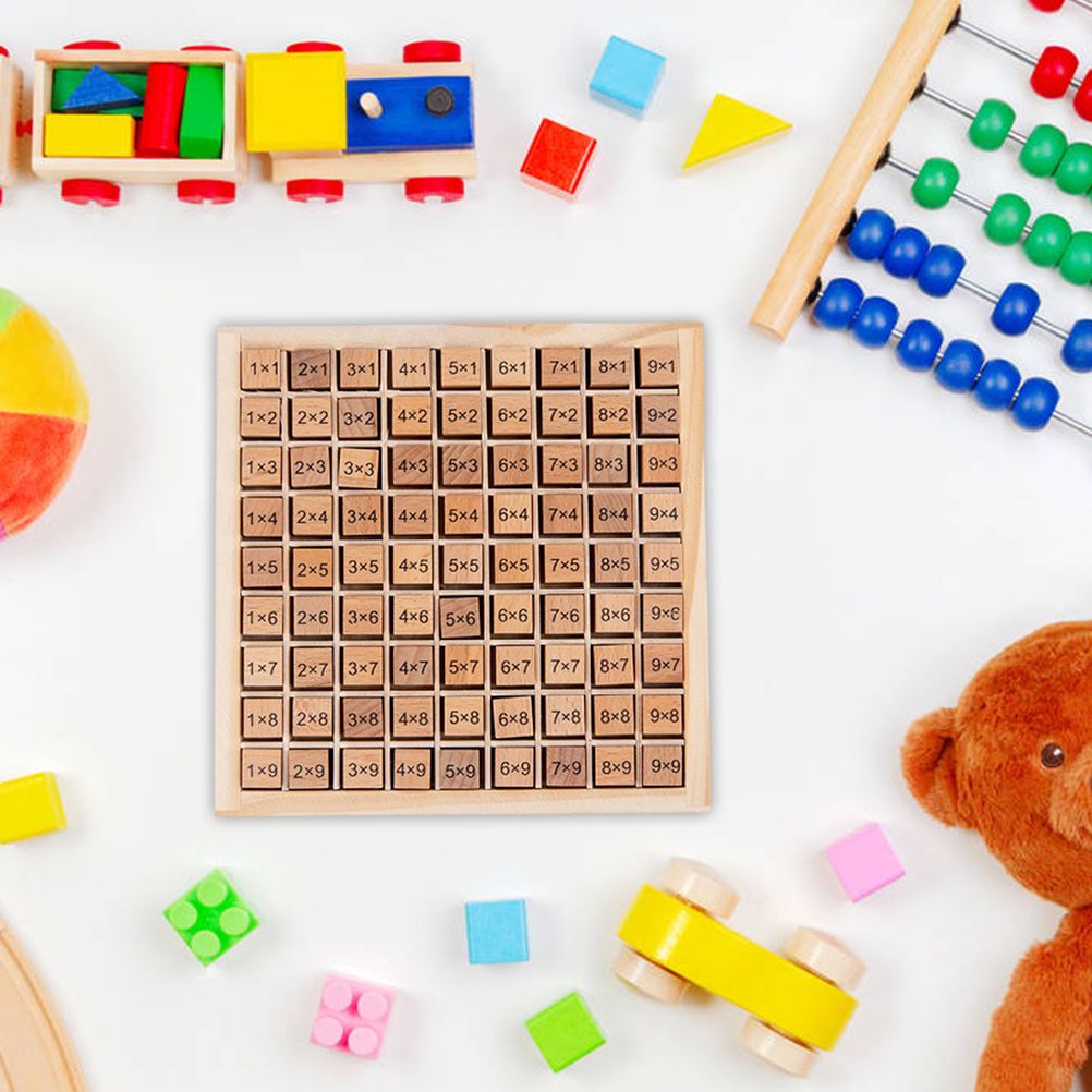 Educational Wooden Toys for Kids Children Baby 99 Multiplication Table Math Arithmetic Puzzle Early Teaching Aids