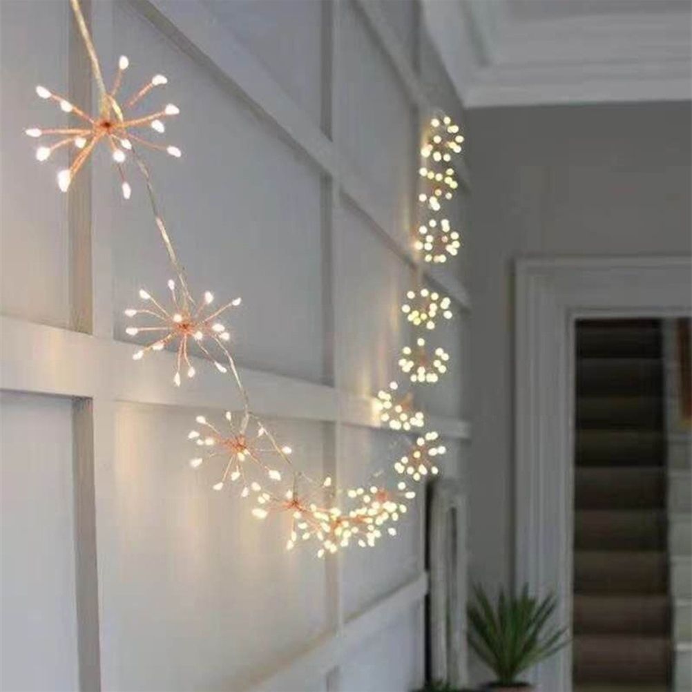 USB Fairy Lights 100LEDs Firework String Lights Christmas LED Fairy String Lights Bedroom Party Wedding Festival Decor