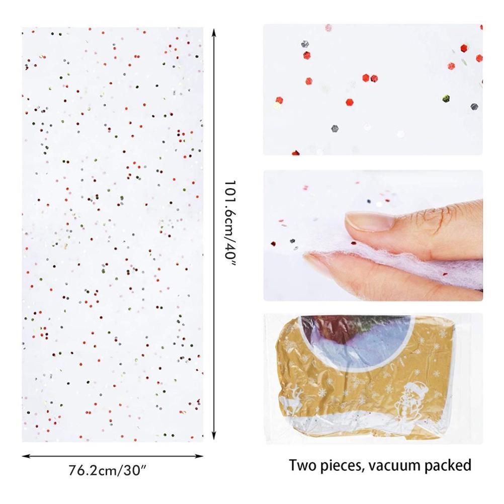 Christmas Artificial Snow Decoration Christmas Glitter Snow Blanket Christmas Snow Rug