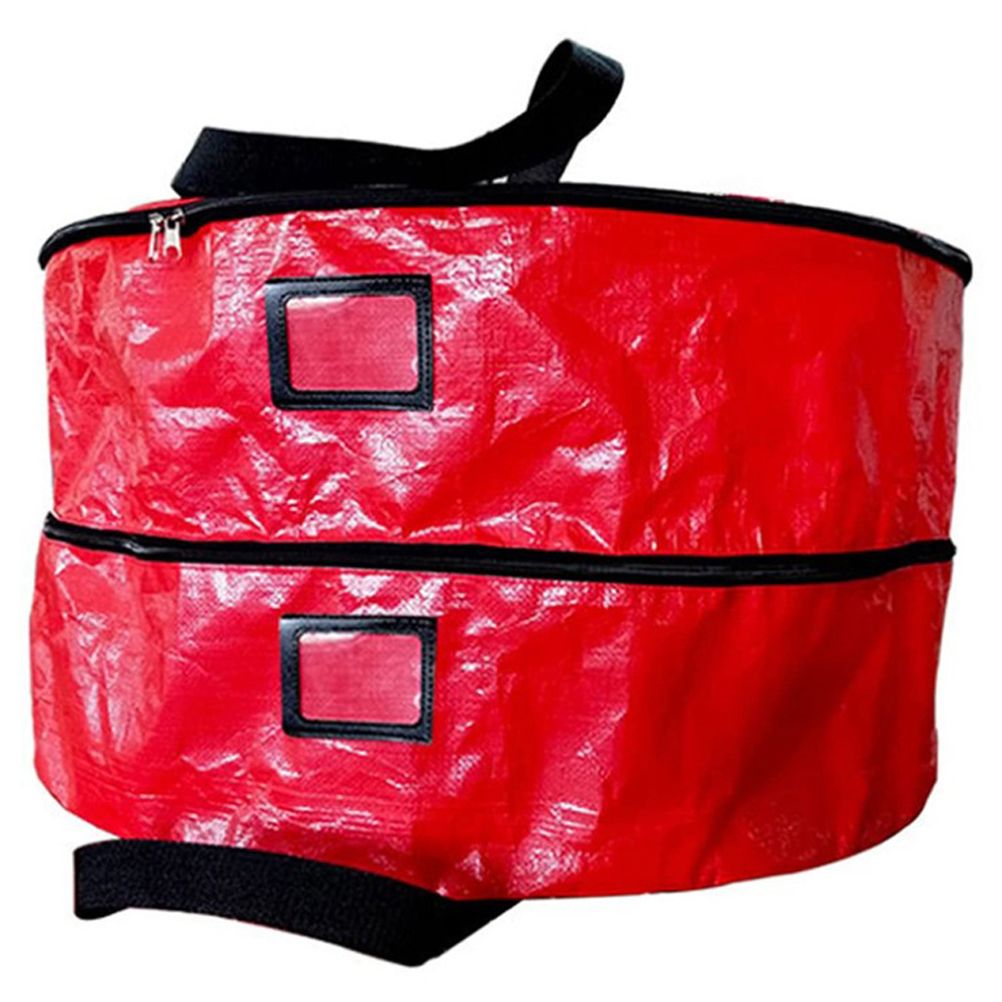 Double Layer Christmas Wreath Storage Bag Large Capacity Wreath Storage Container Wreath Storage Box with Dual Zippers and Handles
