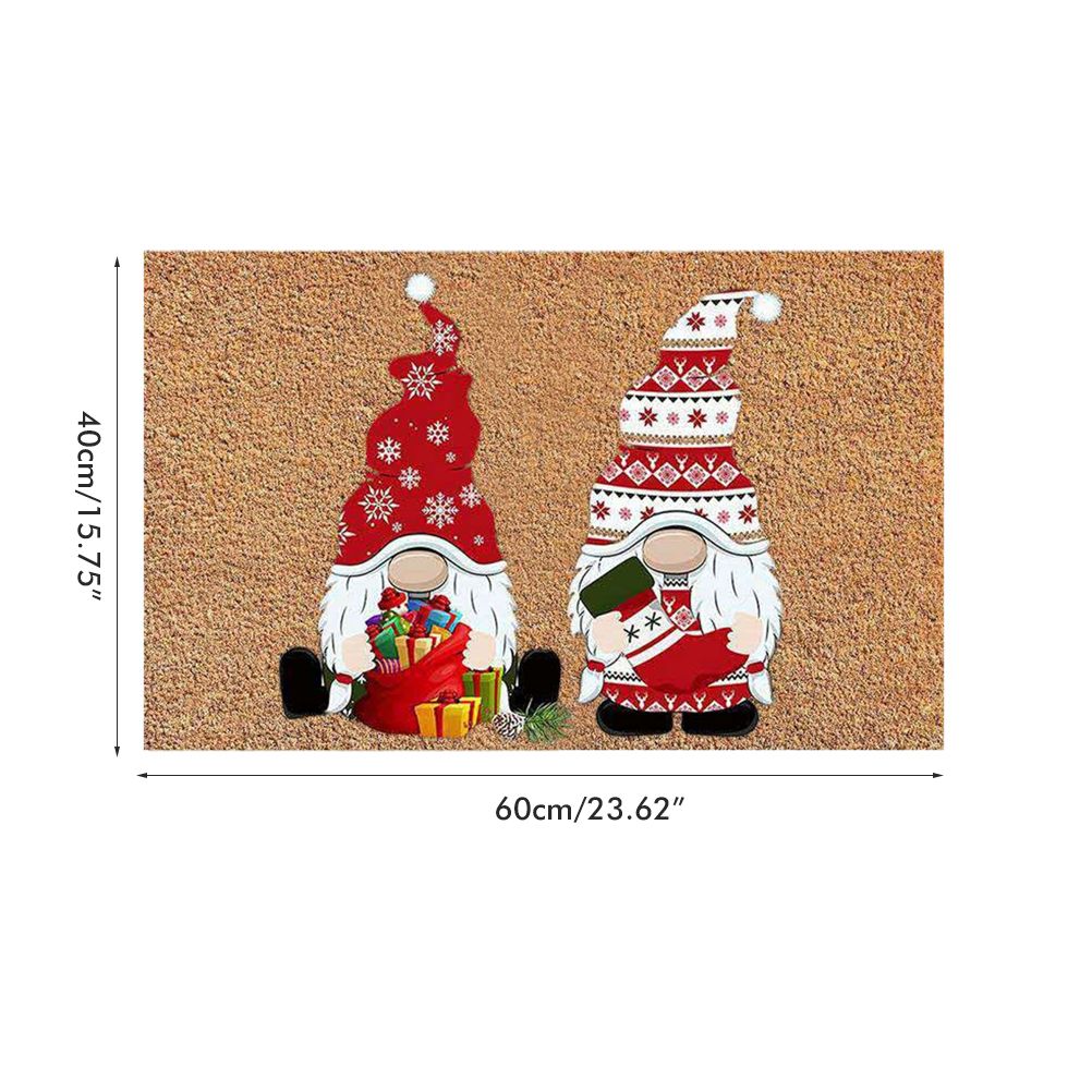 Christmas Welcome Doormat Gnome Dwarf Anti Fouling Mat for Home Bathroom Entrance Door Christmas Decoration