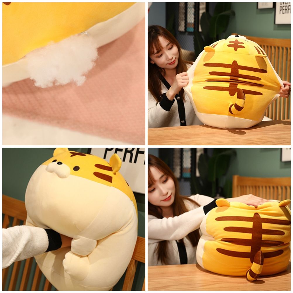 Chinese New Year Plush Tiger Toys 40cm Cute Cuddle Pillow Soft Tiger Toys Stuffed Animal Toys for Kids Boys Girls Gifts