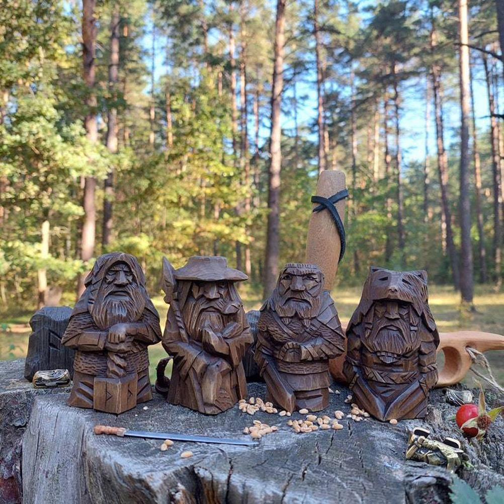 Odin Thor Resin Viking Statue Art Craft Ornaments for Home Outdoor Garden Decoration
