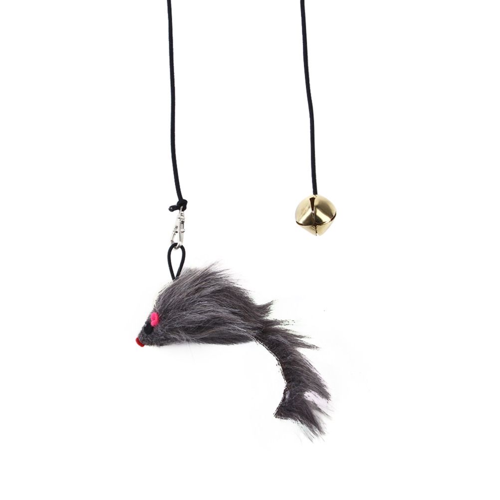 Automatic Cat Toy with Adjustable Elastic Rope Pet Toy Door Window Hanging Mouses Self Playing Toys for Cats