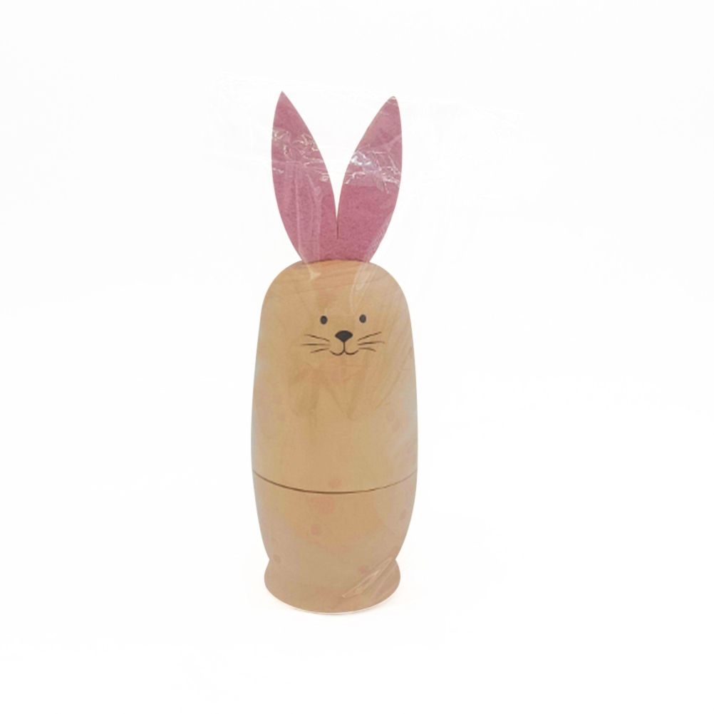 Russian Nesting Rabbit Dolls Toys Cartoon Cute Rabbit Animal Handmade Stacking Toys Easter Gifts for Children Kids