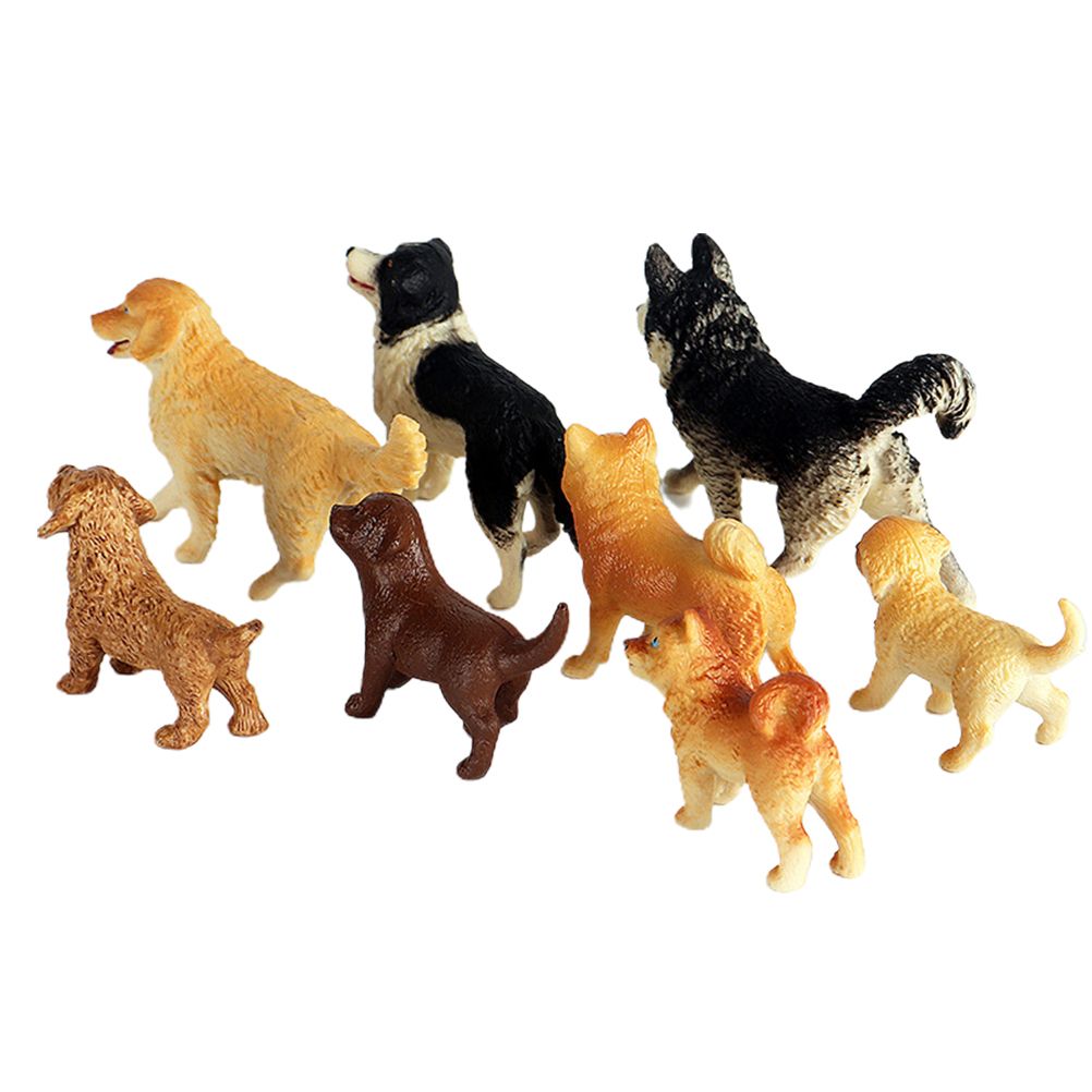 Dog Figurines Model Toy Set Simulation PVC Dog Figures Animals Toy Playset Educational Learning Toys for Kids