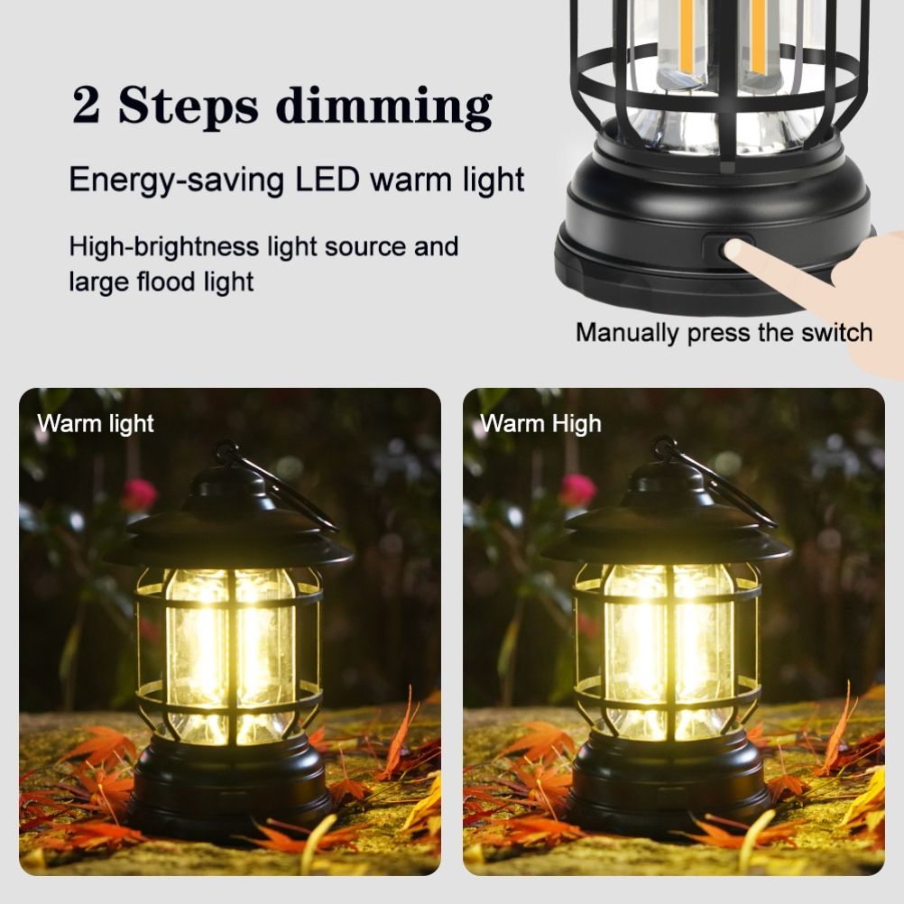 Portable Retro Lamp Outdoor Lighting Battery Charging Lamp Camping Super Bright LED Camping Retro Horse Lamp