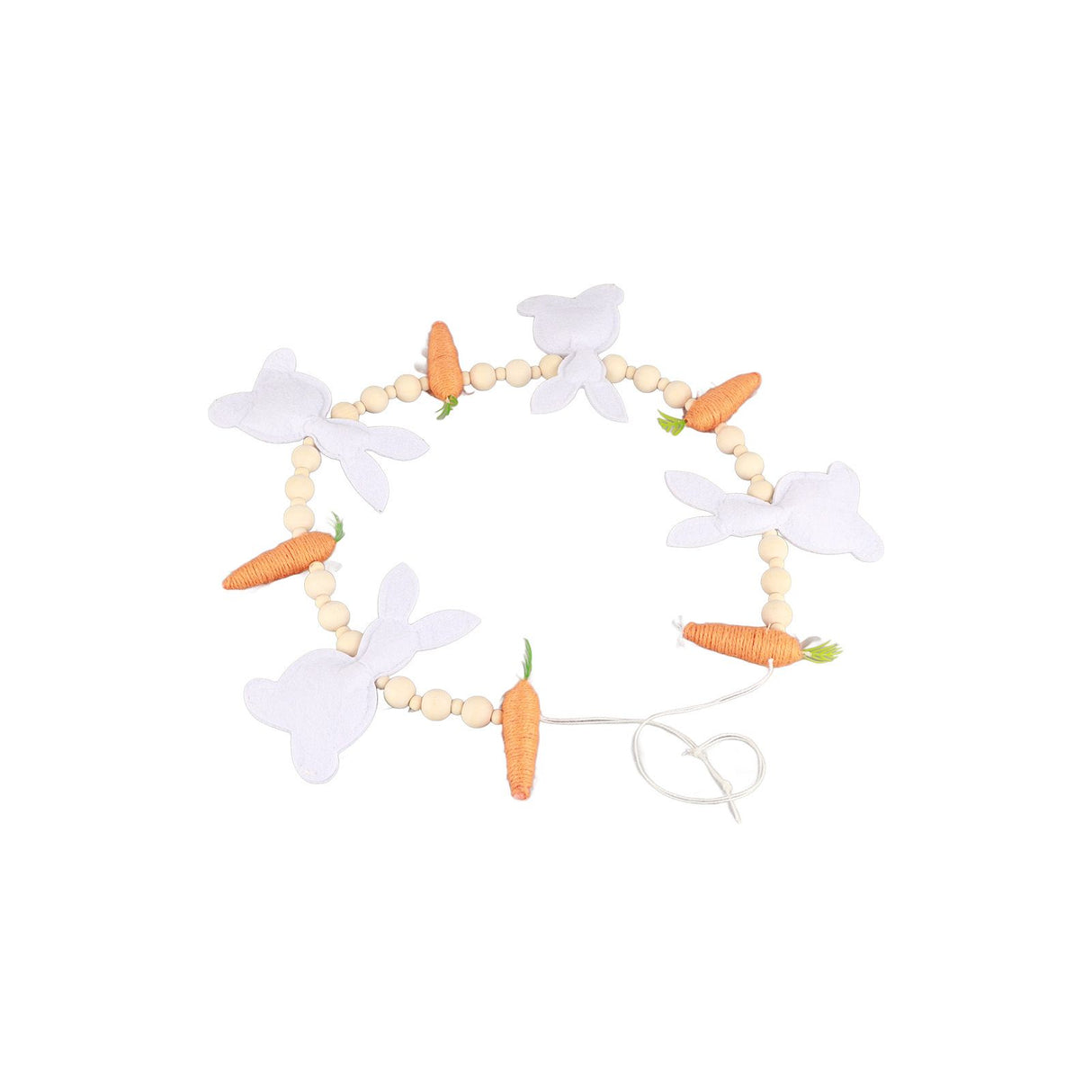 Easter Bunny Carrot Wreath Decor Spring Garland for Home Party Supplies Happy Easter Party Gifts