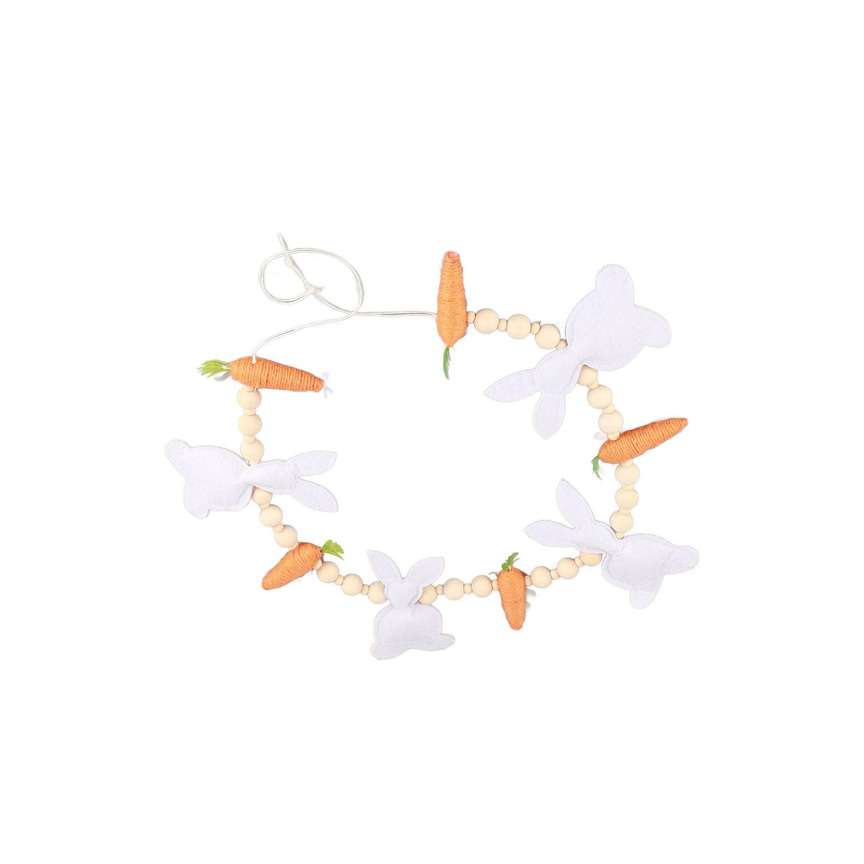 Easter Bunny Carrot Wreath Decor Spring Garland for Home Party Supplies Happy Easter Party Gifts