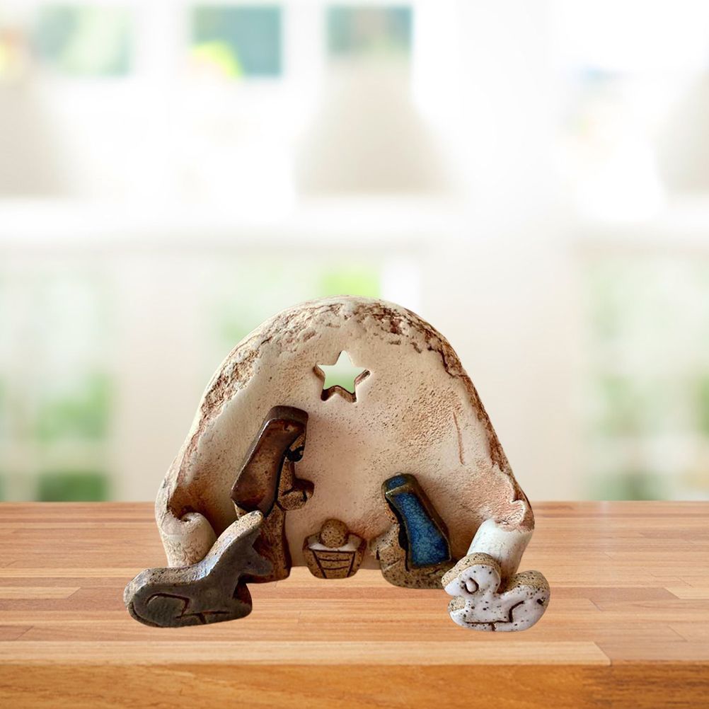 Christian Nativity Resin Ornaments Decorations Nativity Scene Handicraft Easter Table Decorations
