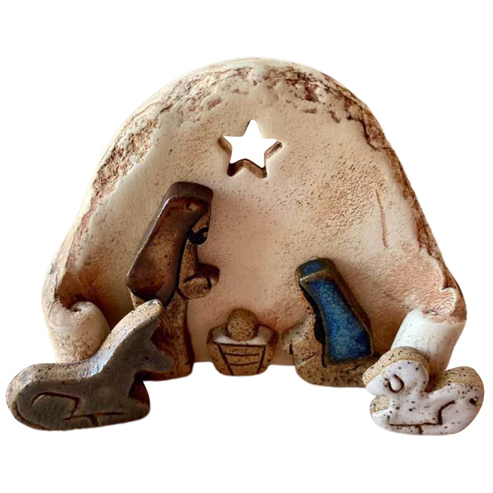 Christian Nativity Resin Ornaments Decorations Nativity Scene Handicraft Easter Table Decorations
