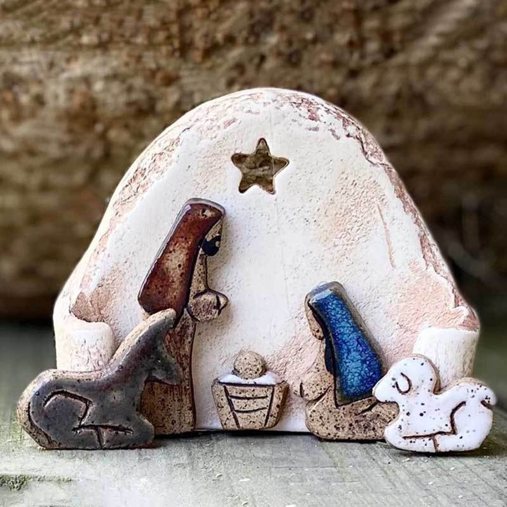 Christian Nativity Resin Ornaments Decorations Nativity Scene Handicraft Easter Table Decorations