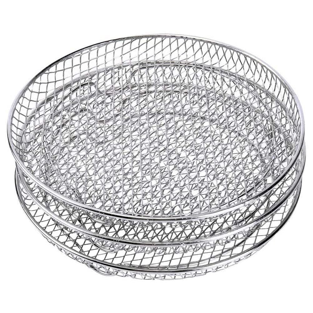 3 Pcs/Set Air Fryer Rack for 4.2QT-5.8QT Air Fryer Three Stackable Dehydrator Racks Stainless Steel Air Fryer Stand Air Fryer Accessories