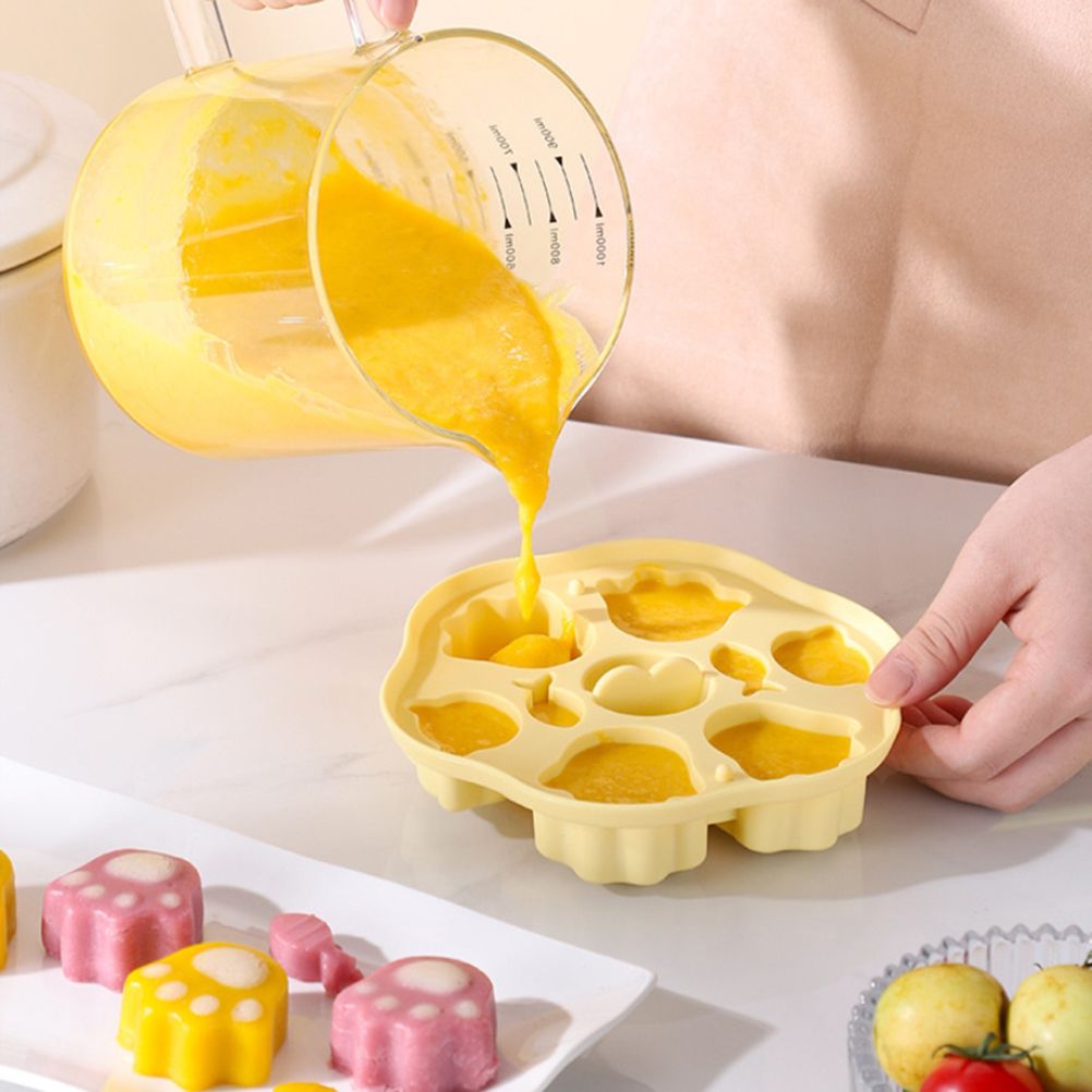 Silicone Steamed Cake Mold Multi Cavity Pastry Food Cute Mould DIY Non Stick Mould Set for Baby Kitchen Baking Tool