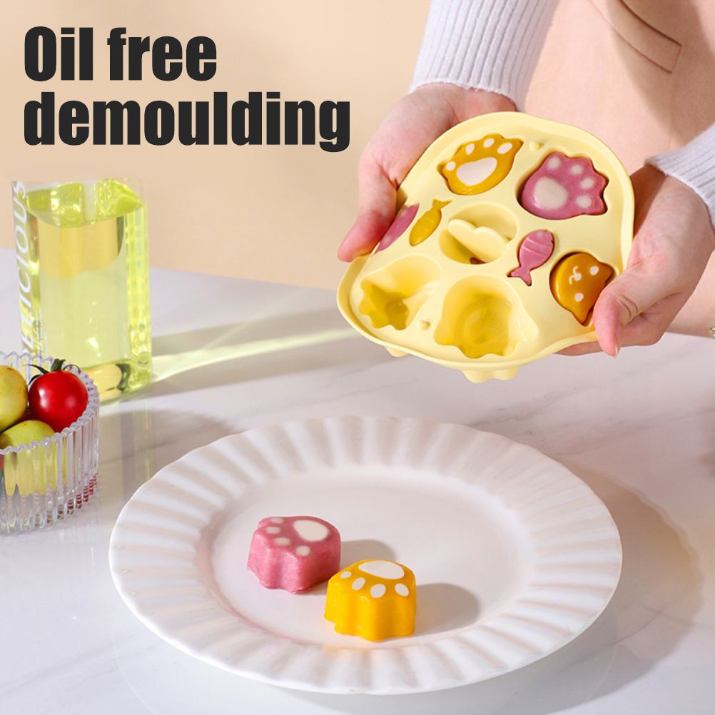 Silicone Steamed Cake Mold Multi Cavity Pastry Food Cute Mould DIY Non Stick Mould Set for Baby Kitchen Baking Tool