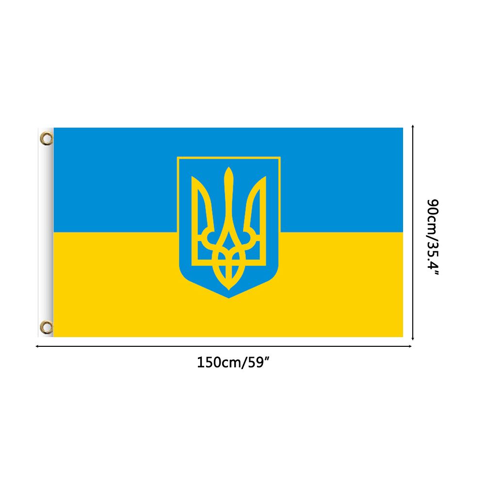 Ukraine National Flag 90x150cm Blue Yellow Ukraine Flying Flag for Courtyard Outdoor Lawn Decoration