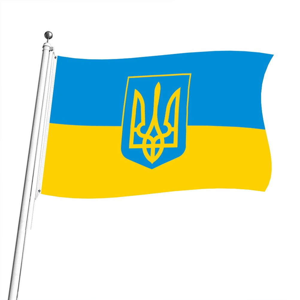 Ukraine National Flag 90x150cm Blue Yellow Ukraine Flying Flag for Courtyard Outdoor Lawn Decoration