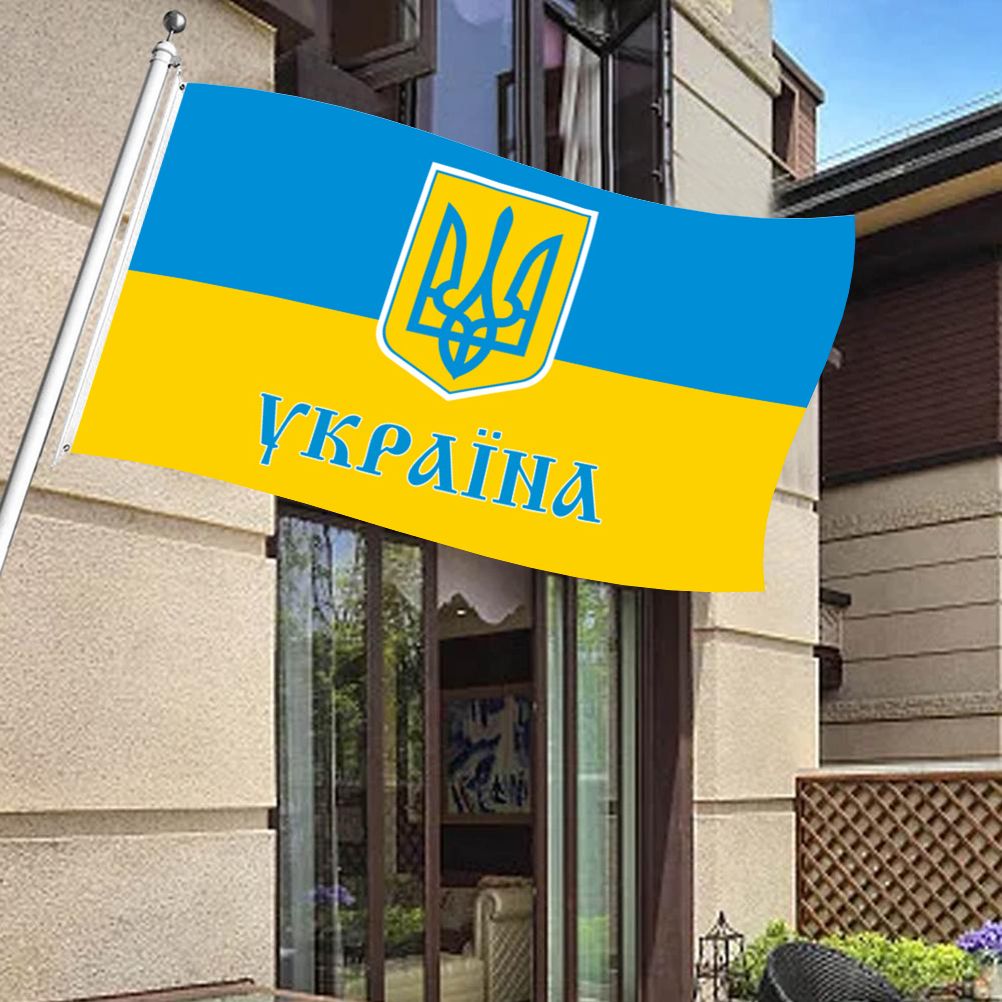 Ukraine National Flag 90x150cm Blue Yellow Ukraine Flying Flag for Courtyard Outdoor Lawn Decoration