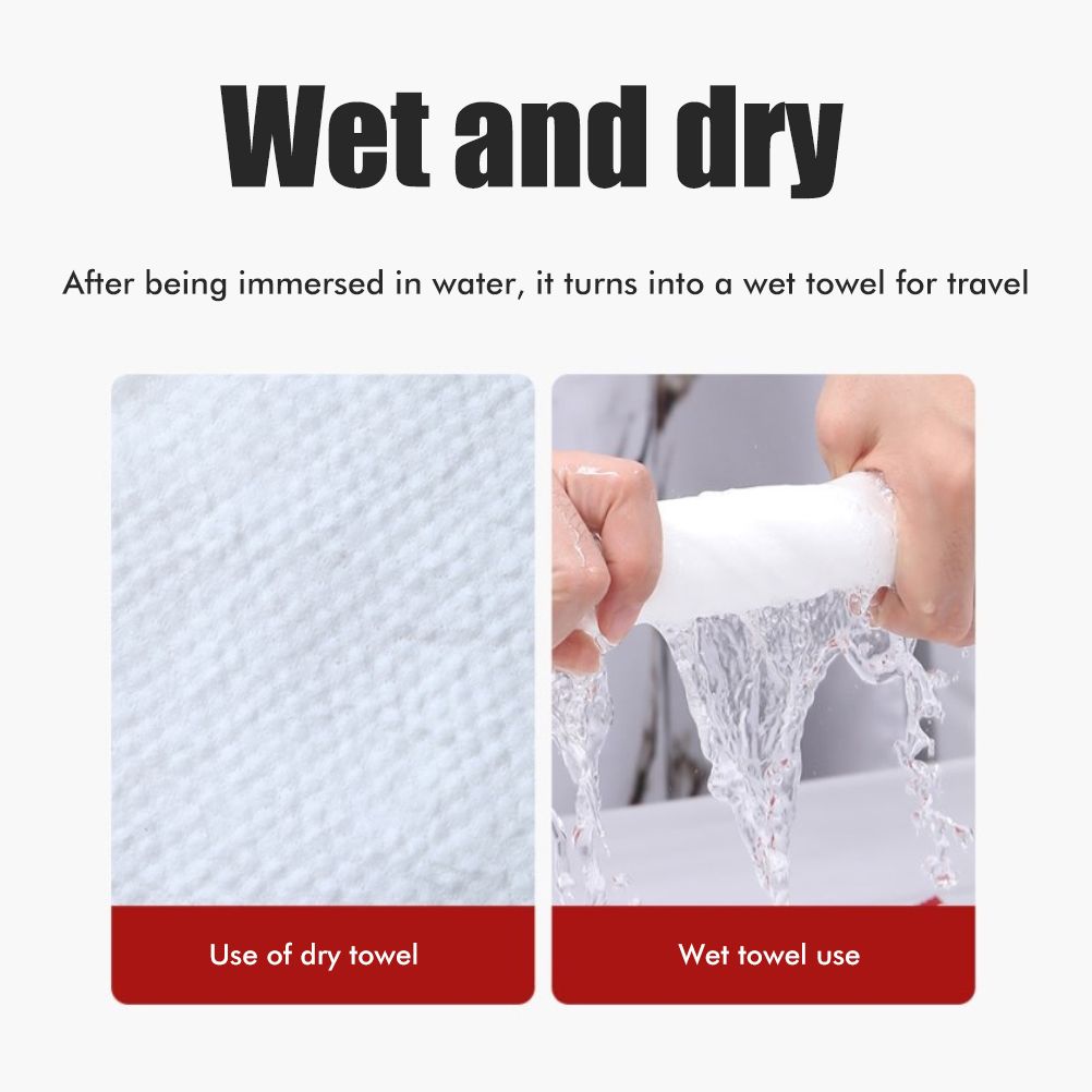 100Pcs One Time Compressed Towel Portable Travel Cotton Face Towel Outdoor Makeup Moistened Tissues