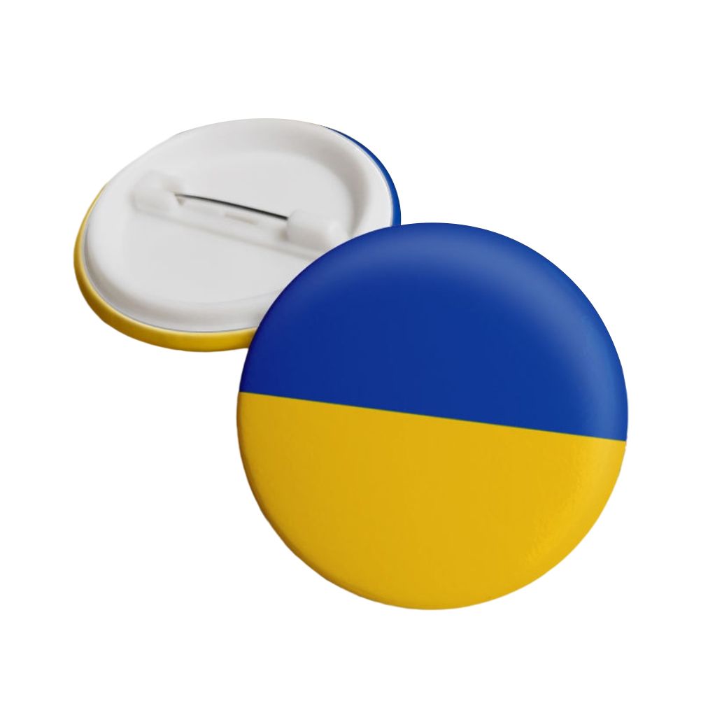 3PCS 44mm Ukrainian Flag Lapel Pin Ukrainian Flag Badge National Pin Brooch Badge