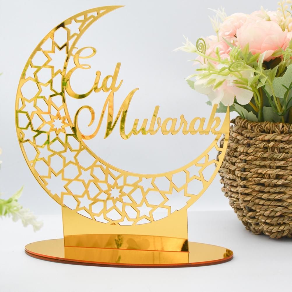 Eid Mubarak Acrylic Ornament Ramadan Decorations for Home Muslim Party Supplies Eid Ramadan Gifts