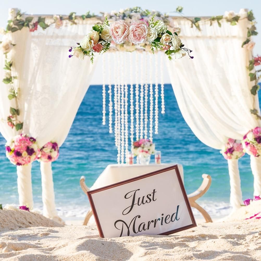 Artificial Peony Flower Swag Wedding Arch Flowers Artificial Floral Swag Decorative Swag for Lintel Wedding Arch Front Door Decor