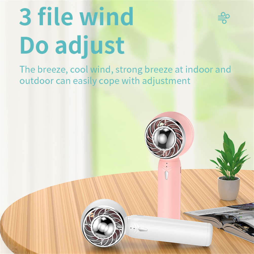 Handheld Fan USB Rechargeable Cooling Fan Silent 2000mAh Fan Summer Cooler Fan for Outdoor Travel