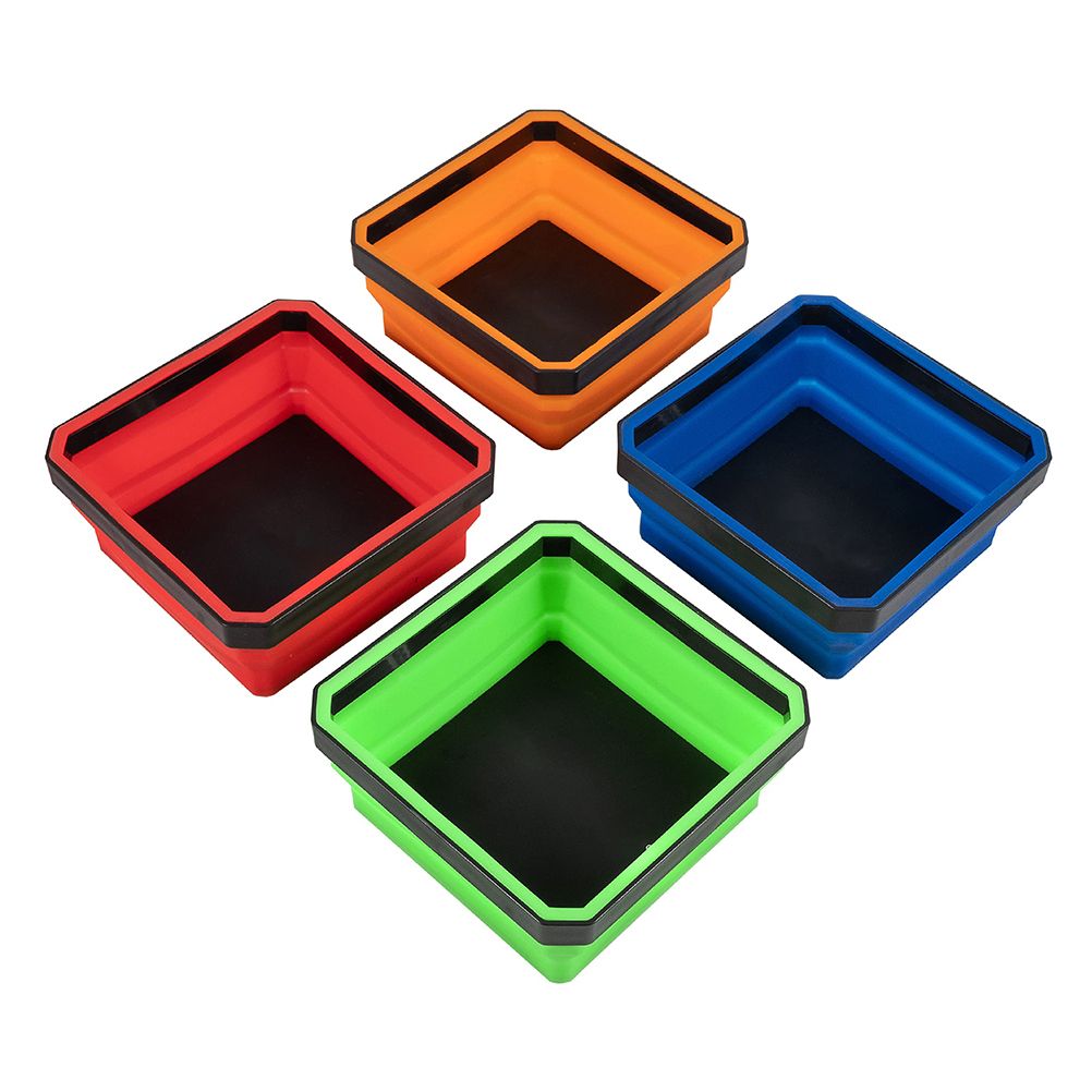 Collapsible Magnetic Parts Tray Tool Tray for Screw Nuts Washers Pins Other Small Parts