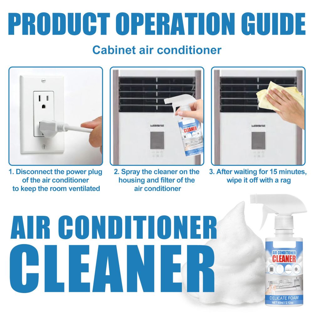 60ML Foaming Cleaner Cleaning Spray for Air Conditioner Cleaning Spray Household Quickly Cleaner