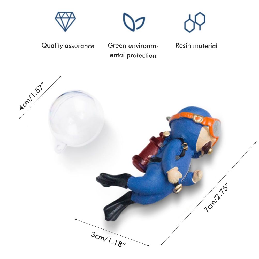 Aquarium Miniature Decoration Diver Figure Fish Tank Decoration Landscape Aquarium Accessories
