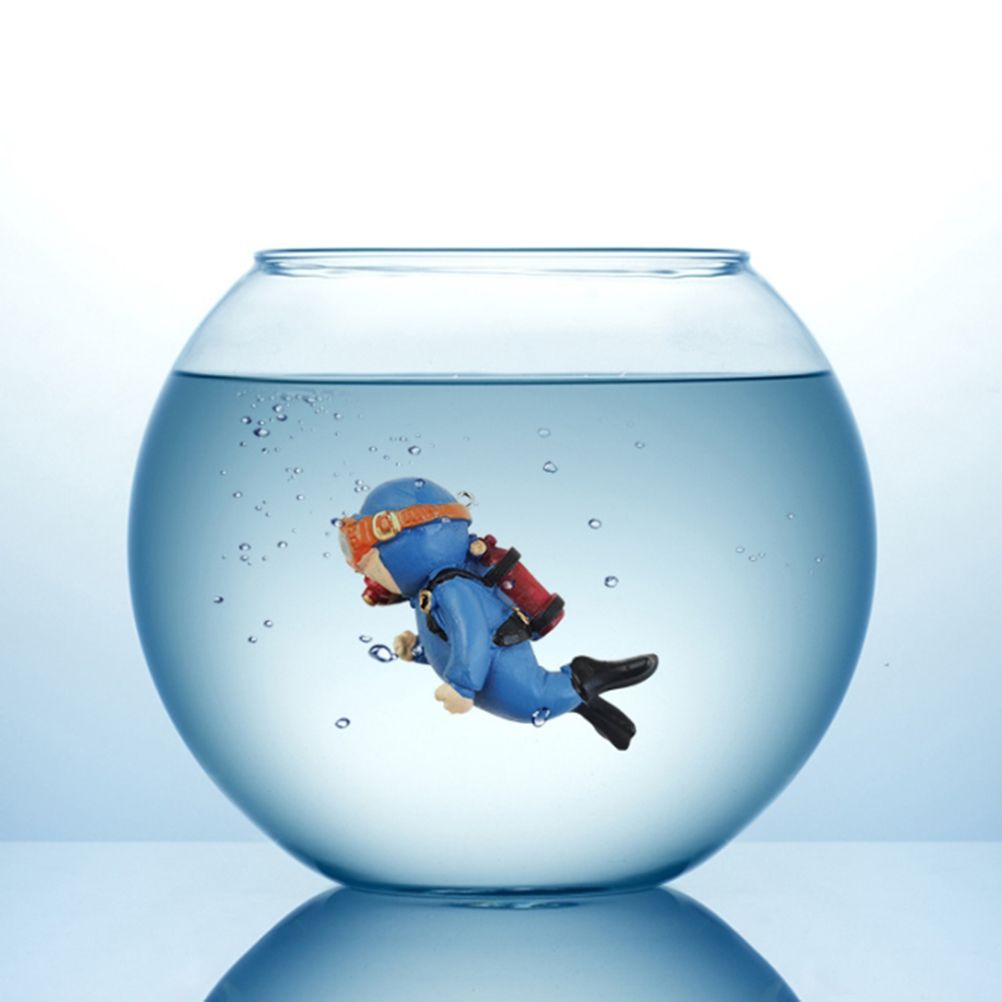 Aquarium Miniature Decoration Diver Figure Fish Tank Decoration Landscape Aquarium Accessories