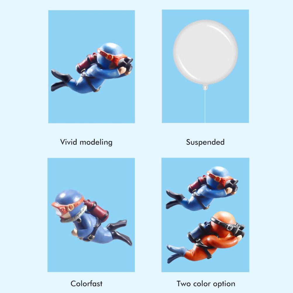 Aquarium Miniature Decoration Diver Figure Fish Tank Decoration Landscape Aquarium Accessories