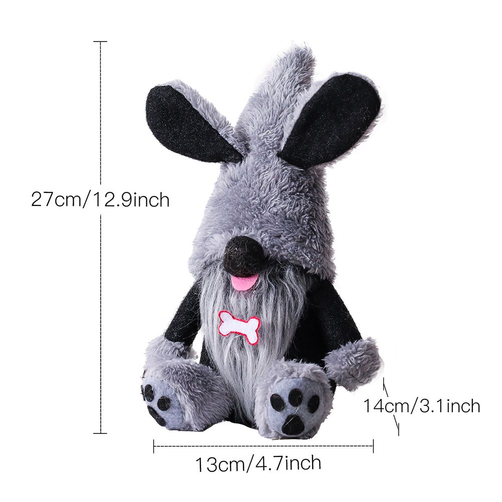 2Pcs Dog Gnomes Dog Paws Bone Doll Swedish Tomte Ornament Plush Puppy Tiered Tray Decoration Home Kitchen Farmhouse Drcor