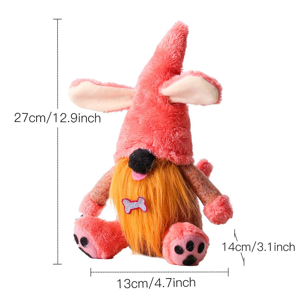 2Pcs Dog Gnomes Dog Paws Bone Doll Swedish Tomte Ornament Plush Puppy Tiered Tray Decoration Home Kitchen Farmhouse Drcor