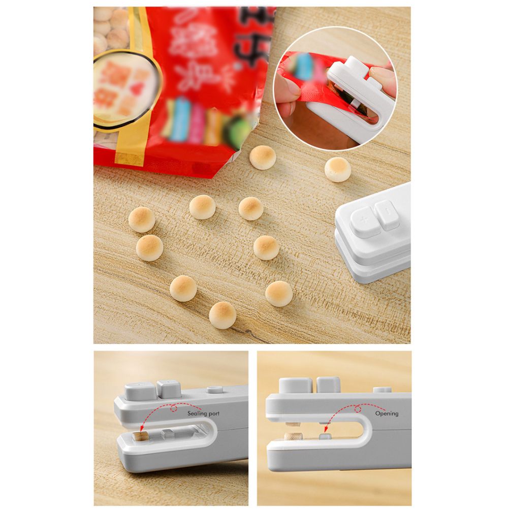 Mini Bag Sealer Rechargeable Heat Sealer Food Bag Sealer for Food Storage Portable 2 in 1 Sealer and Cutter for Plastic Bags