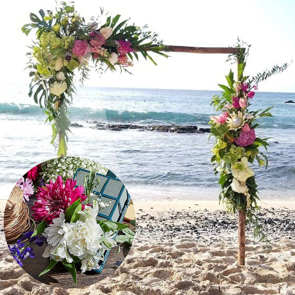 Floral Foam Cage with Floral Foam Rectangle Flower Foam Cage Holder for Fresh Flower Arrangement Foam Cage with Handle